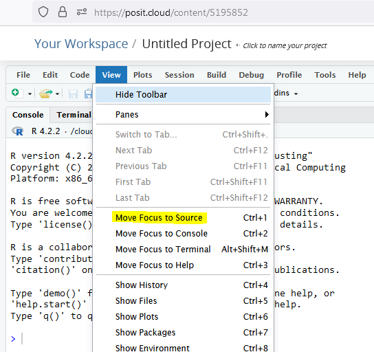 Finding the source pane